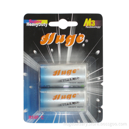 Super High Quality C Size R14p Carbon Zinc Battery "Huge" Brand
